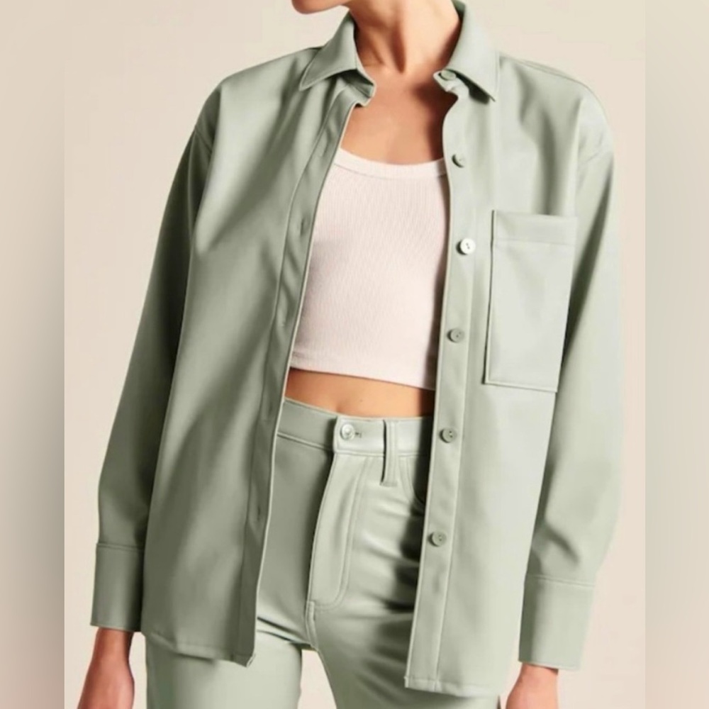 Abercrombie & Fitch Sage Green Button Down Shirt